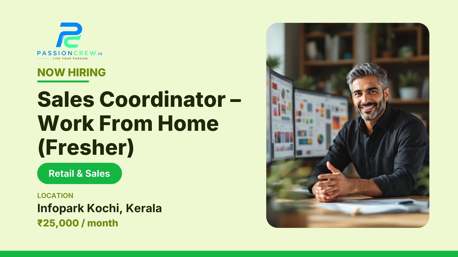 Sales Coordinator – Work From Home (Fresher)